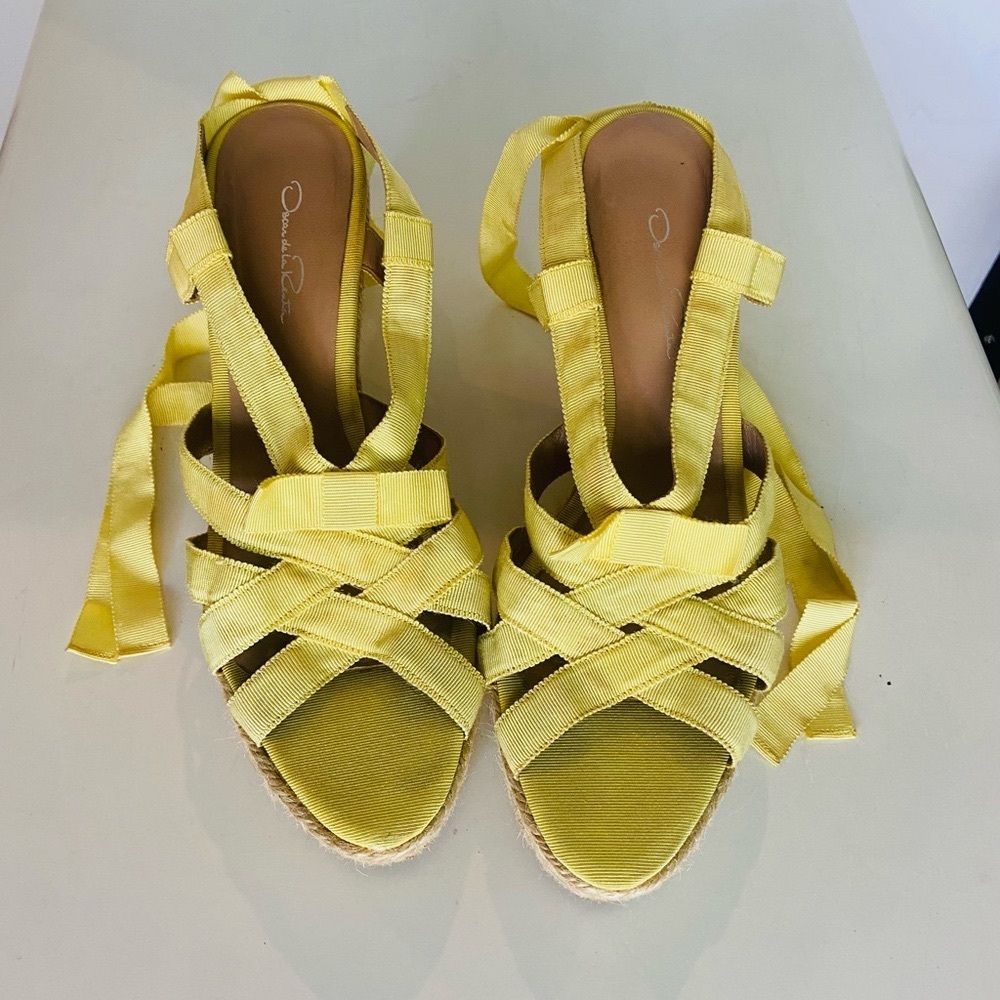Oscar de la Renta Espadrilles Yellow Sz 37